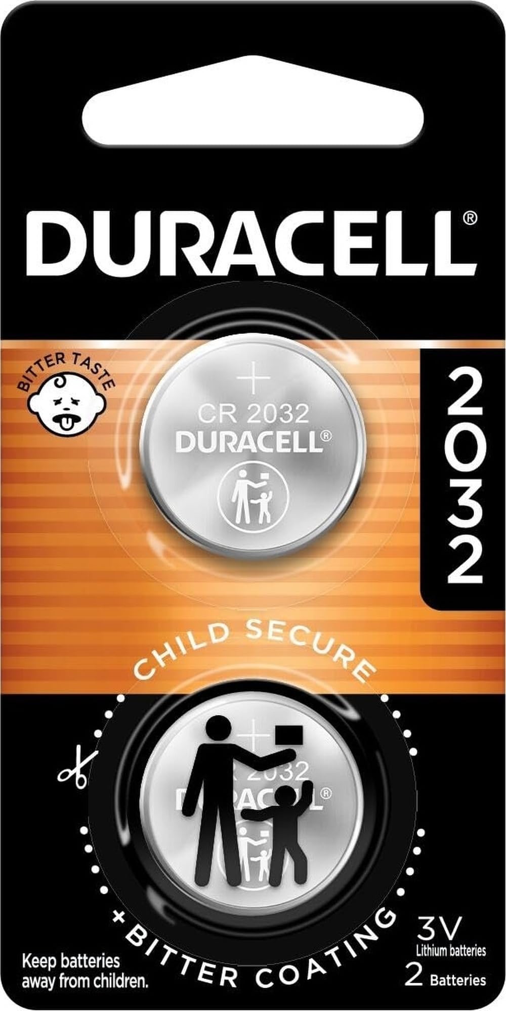 2-Count Duracell CR2032 Lithium Batteries