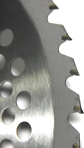 Miniatura 6 de 2 paquetes de 10 pulgadas 40T punta de carburo cortador de brocha, recortadora, cuchillas de desbrozadora Wacker para cortar madera