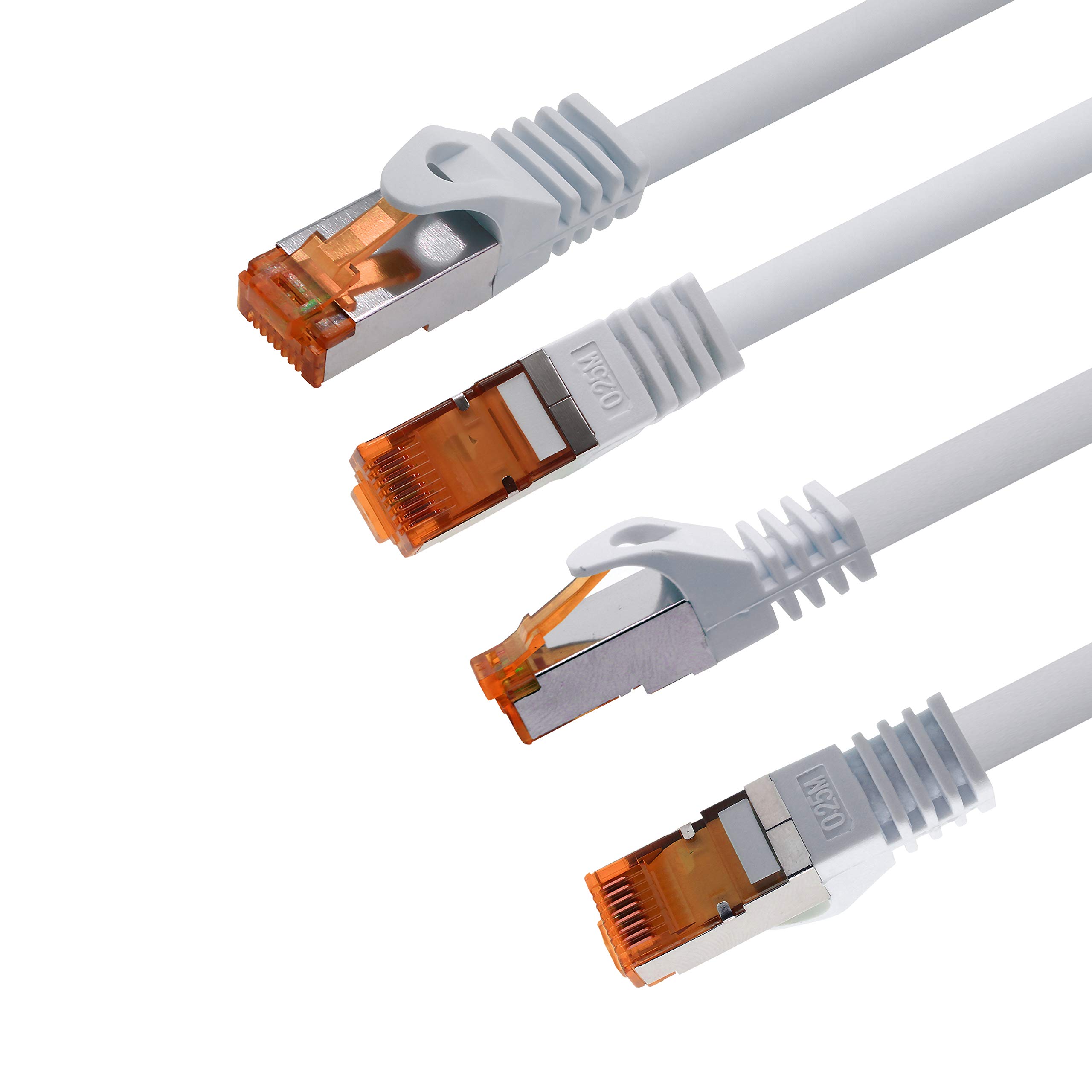 Câble Réseau Cat7 10 Gb/s - Lot De 5 X 0,5m - 5 Couleurs - Blindage S/FTP - RJ45