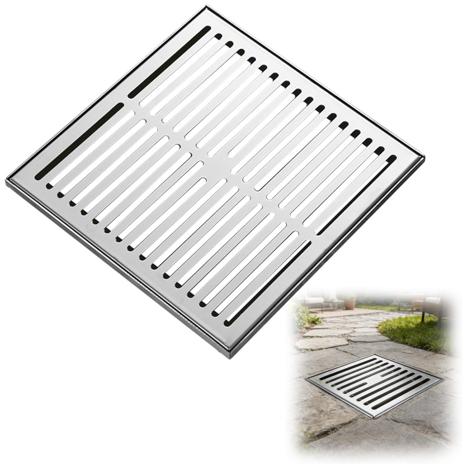 Grille de vidange robuste pour éliminer l'eau stagnante sur les zones de passage