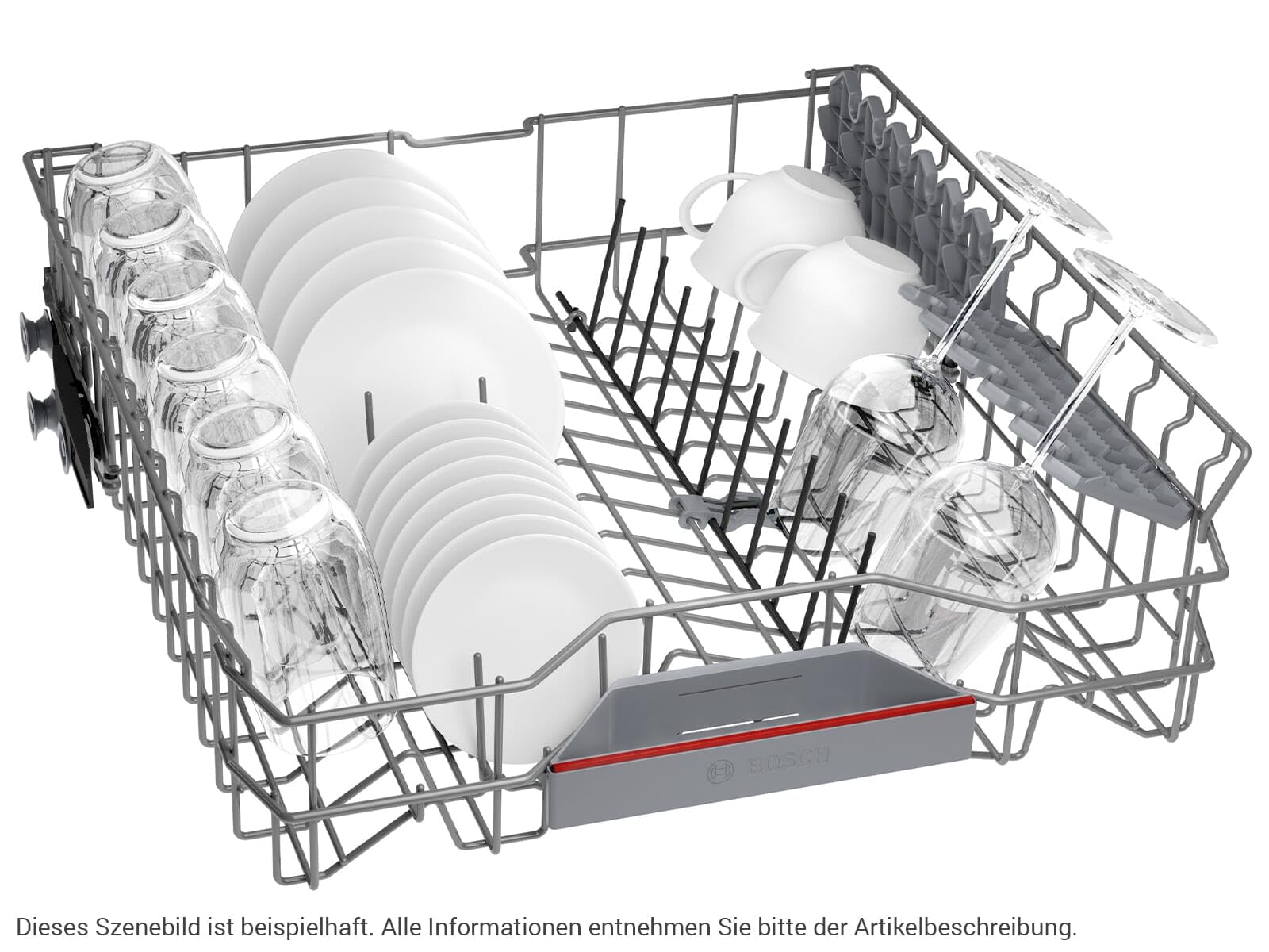 Bosch SBV6YCX02E, Serie 6, Smarter XXL-Geschirrspüler Vollintegriert, 60 cm, Besteckschublade, Spülmaschine Made in Germany, Zeolith Trocknung, besonders leise, höhenverstellbarer Oberkorb, AquaStop