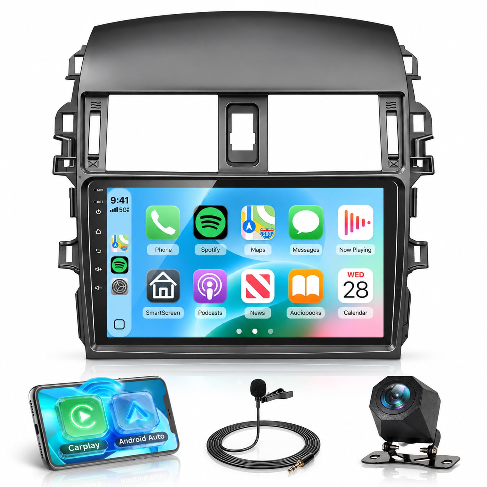 Rimoody 4G+64G Car Radio for Toyota Corolla 2009 2010 2011 2012 2013