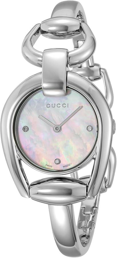 Amazon.co.jp: [グッチ] 腕時計 Horsebit ホースビット ホワイトパール