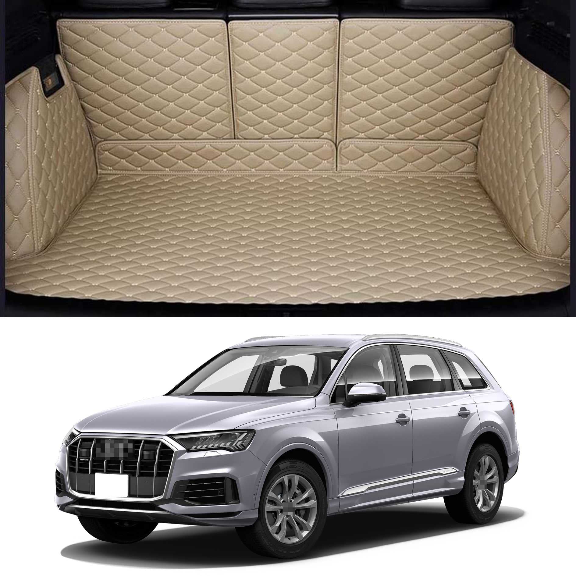 Amazon.co.jp: カスタム 車のトランクマット アウディQ7 （7人乗り