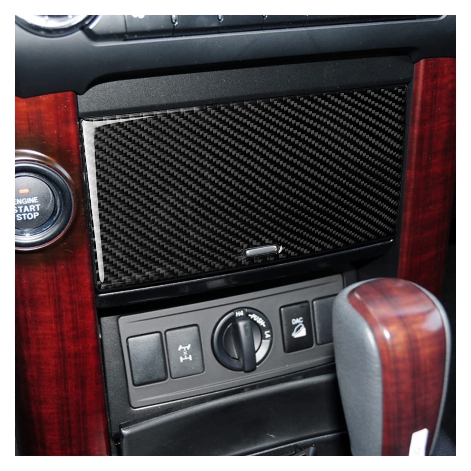 Panel zapalniczki wnętrza samochodu kalkomania tapicerka pasuje do Toyota Land Cruiser Prado 2010-2018 Auto akcesoria do wykończenia straż zestawy naklejek