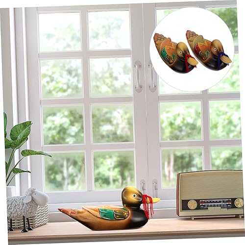 Miniatura 5 de VOSAREA Decoración de boda, 2 piezas, adornos de mandarina, estatua de mandarina, estatua de Yuan Yang, decoración de animales para el hogar,