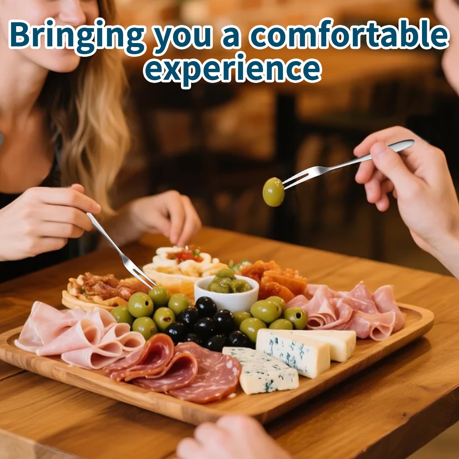 10 Pcs Pickle Forks 304 Stainless Steel Mini Forks for Appetizers, Portable Cocktail Dessert Salad Seafood Fruit Forks for Party Picnics Home Restaurant — Amazon image 6