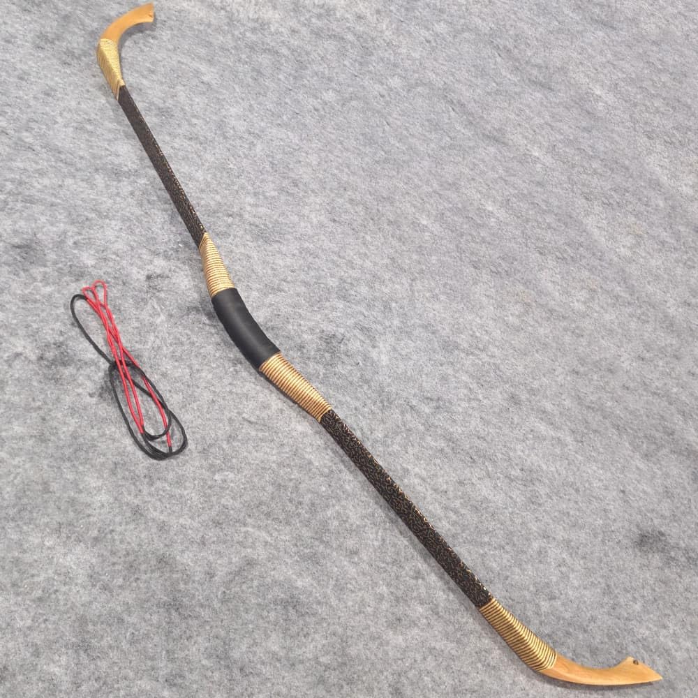 Traditioneller Recurvebogen 25-55lbs Reiterbogen Jagdbogen Handgefertigter Langbogen für Jagen und Zielschießen