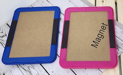 Miniatura 4 de Mini pizarra magnética seca con marcador de borrado (paquete de 4) 5 x 7 pulgadas, pequeña, blanca para casillero, refrigerador en casa u oficina