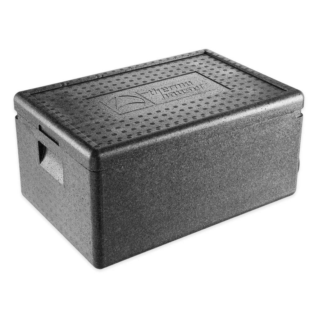 thermohauser Caja térmica EPP Inlay GN 1/1, negro, con depósito interior extraíble (PE), 48,5 L