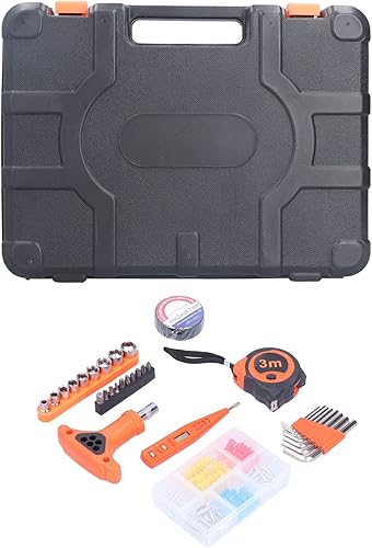 FIXMAN - Kit de herramientas profesionales para el hogar, juego completo de herramientas manuales de reparación con caja de almacenamiento,