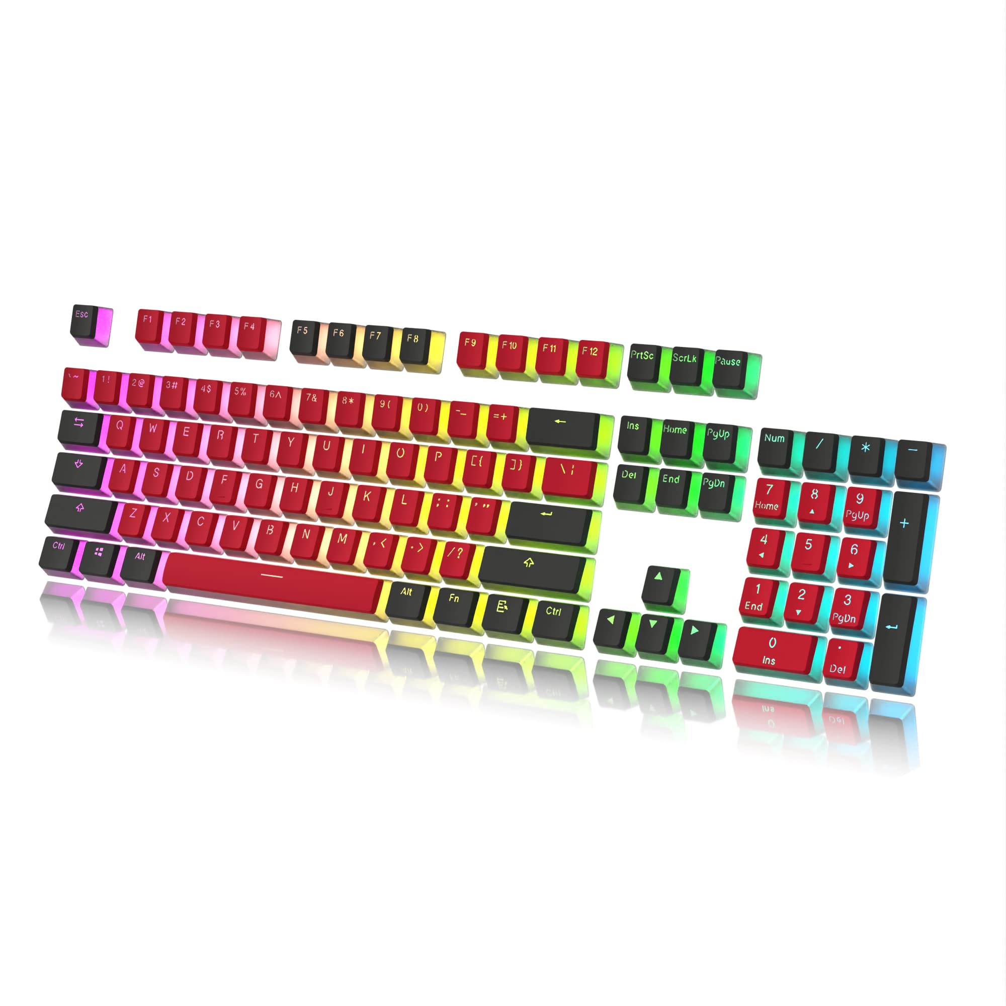 Buy HK Gaming Pudding Keycaps Set Double PBT Keycap Set Full 108