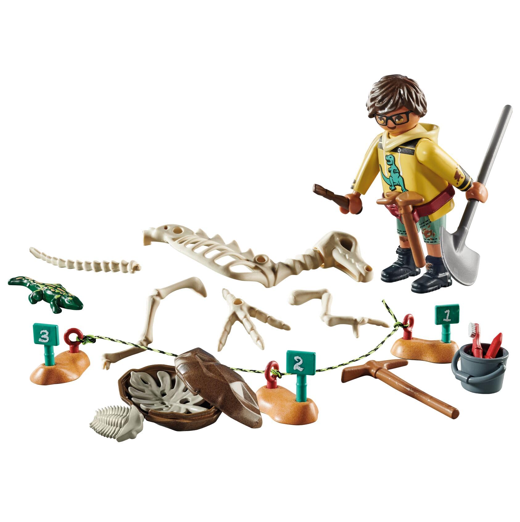 Playmobil 71527 Dinos: Archaeological Dig with Dino Skeleton, thrilling dinosaur sets, jurassic, dino toys - Image 2