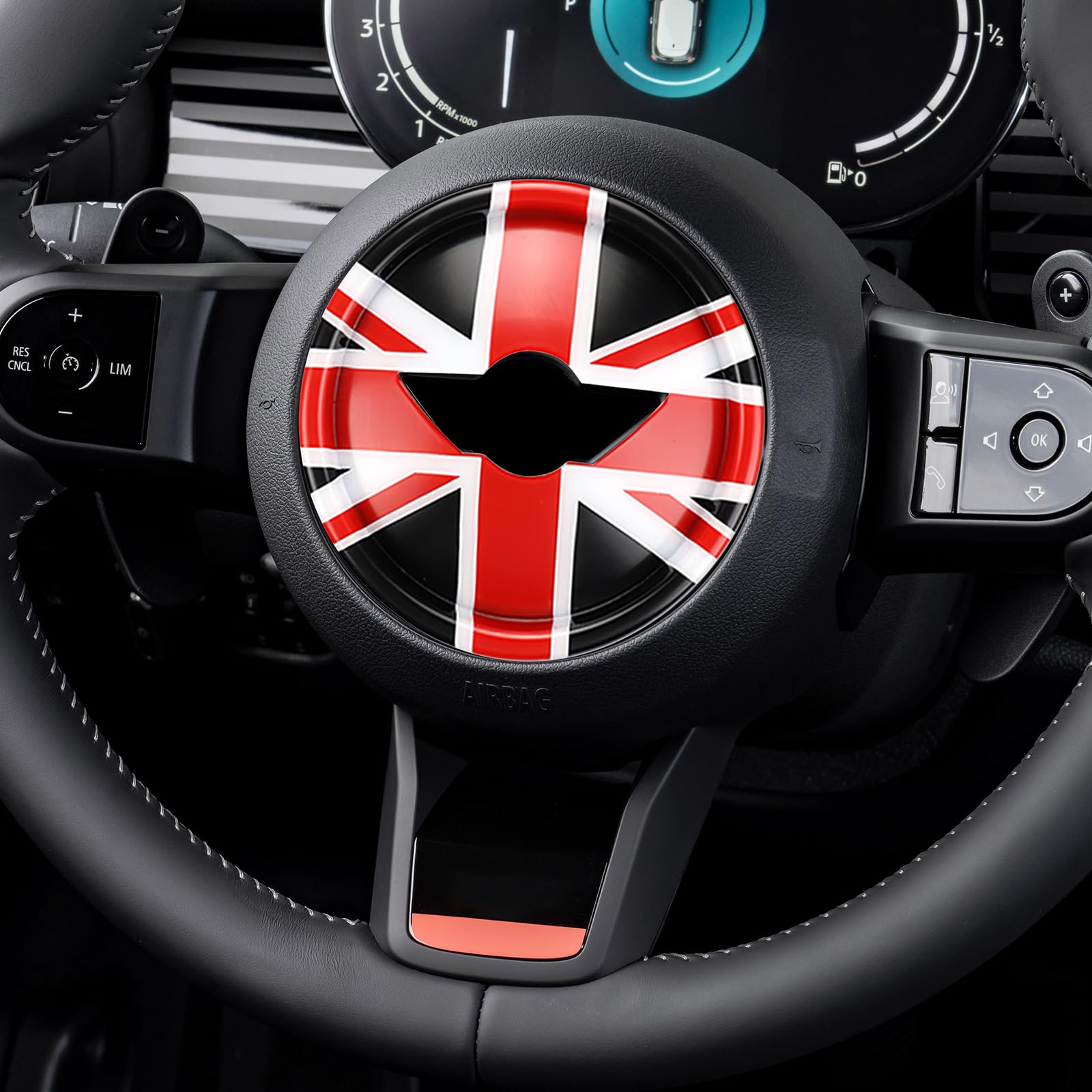 Cover per specchietto retrovisore interno in ABS per decorazione Mini Cooper (Union Jack R, R50 R52 R53 2000-2004