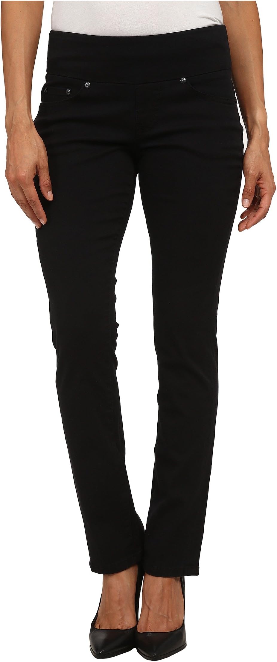 Petite Peri Pull-On Straight Leg Pants in Bay Twill