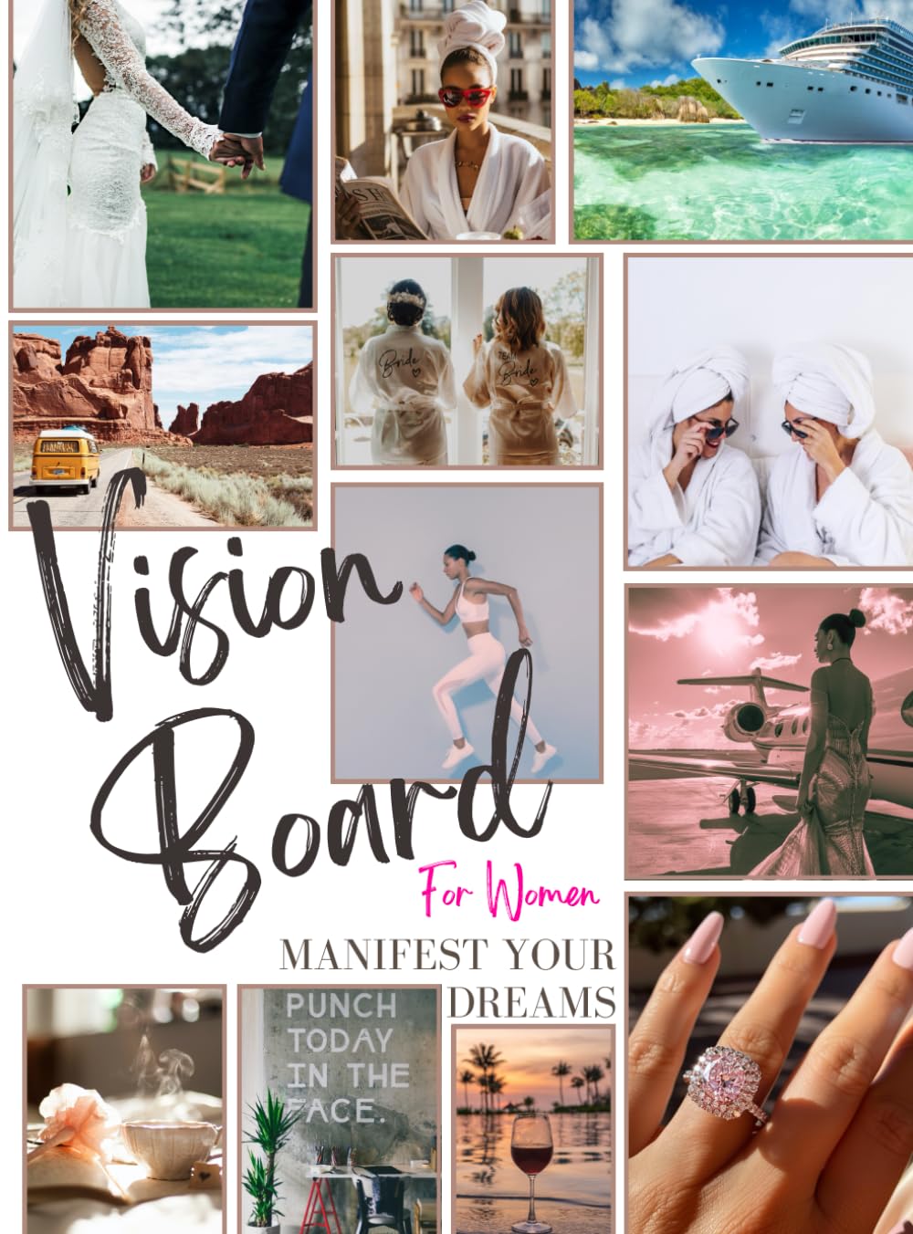 Livre de vision board pour surmonter le manque d'inspiration et fixer ses buts
