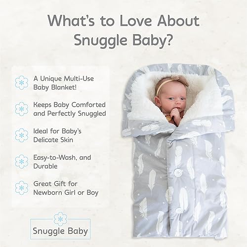Miniatura 10 de Snuggle Baby Manta para envolver niños o niñas, saco de dormir de felpa de primera calidad para recién nacidos, saco de dormir de forro polar suave,