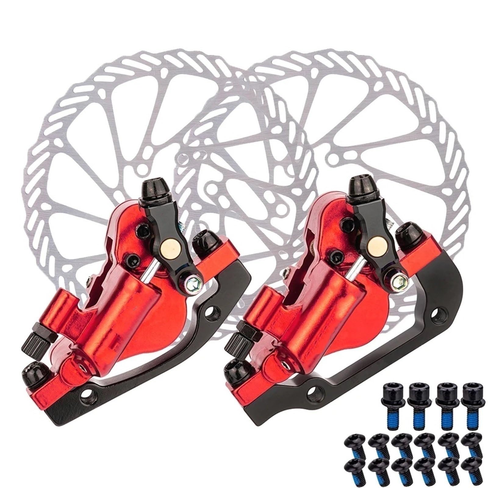 Freno de Tambor de Banda Trasera Línea de Bicicleta de Carretera MTB, Freno Disco hidráulico de tracción, Pinzas de Freno de Disco de Aceite para Bicicleta de montaña, Rotor 160 180