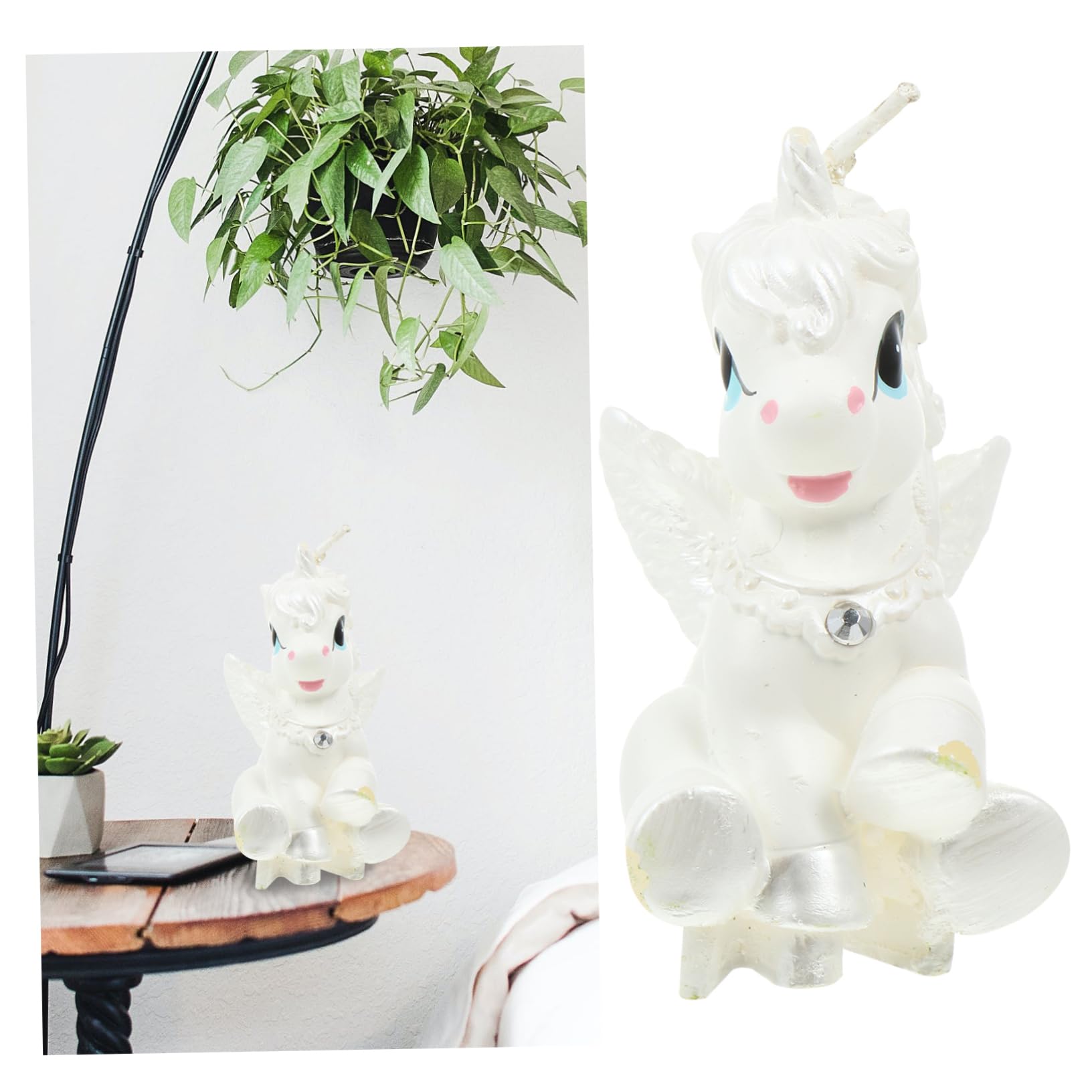 ULTECHNOVO 3 Piezas Vela Decorativa Para El Hogar Cumpleaños Fiesta Unicornio Preciosa Vela Velas De Decoración De Mesa Parafina