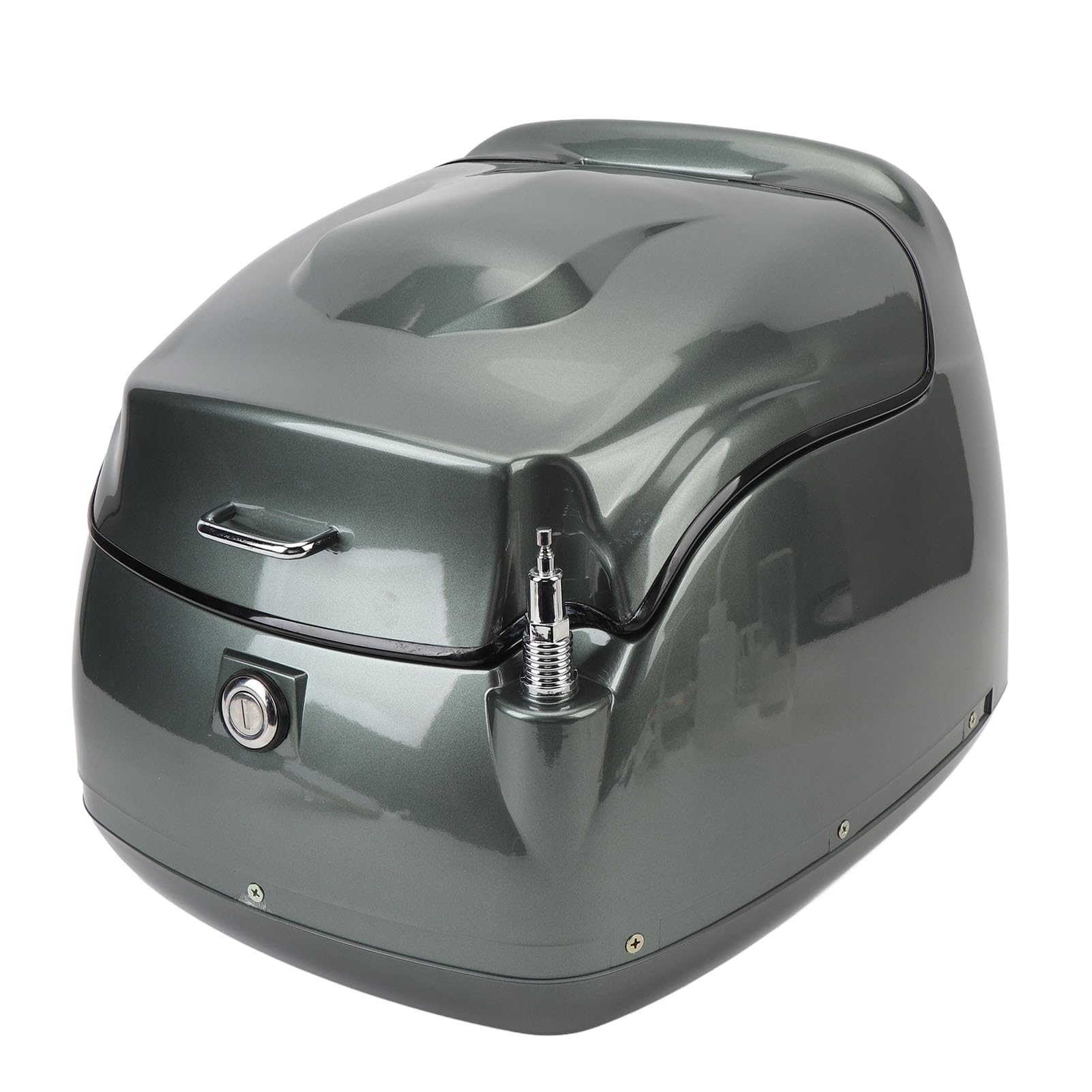 38-Liter-Motorrad-Topbox, Retro wasserfester Motorradkoffer mit Schloss, universell passend für Roller und Motorräder, geräumiger Helm-Aufbewahrungskoffer (Von Farbe)