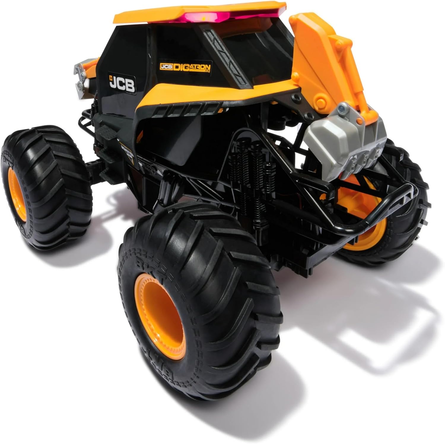 Monster Jam JCB DIGATRON Remote Control Truck, 1:15 Scale RC Monster Truck with 2.4GHz Full-Function Controller, Indoor/Outdoor, Official Vehicle for Kids Ages 4+