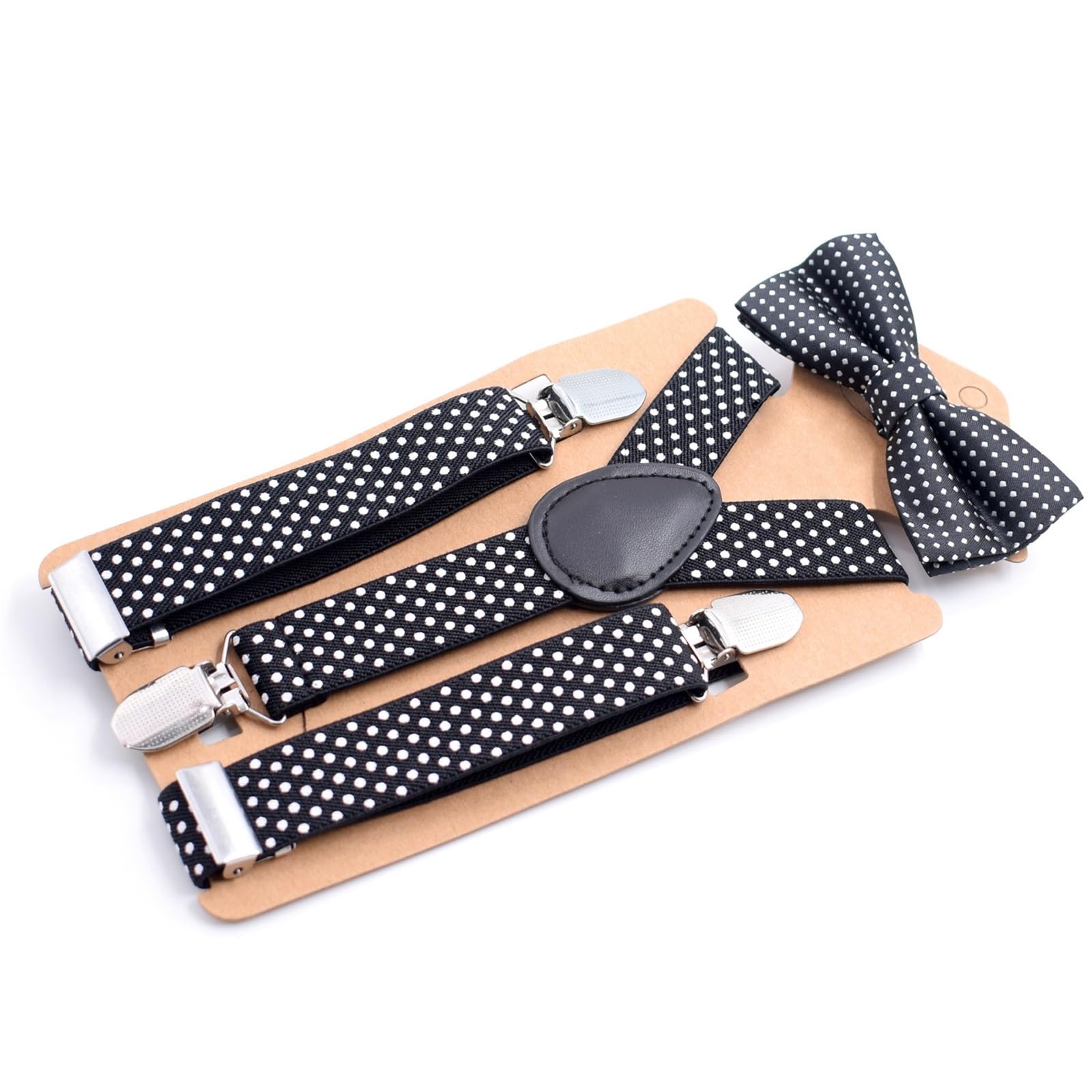 Bretelle Bambino Set di papillon a Y con tripla clip da 2,5 cm, cinturini for bambini, reggicalze elastici a 3 clip for ragazzi e ragazze