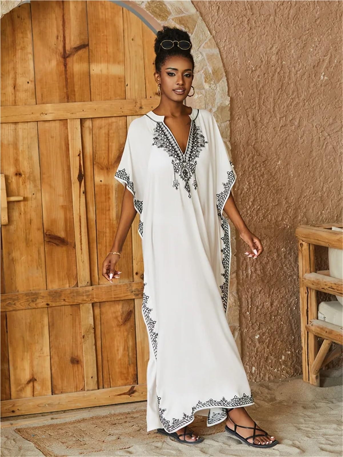 Femme Plage Robes de plage cache-maillot de bain for femmes, cache-maillot de bain brodé