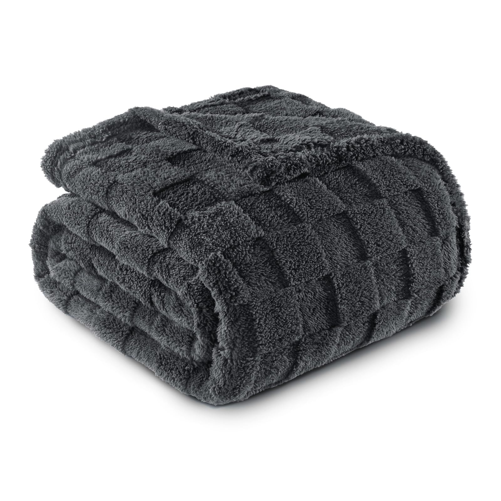 Exclusivo Mezcla Fleece Throw Blanket for Couch,Super Soft and Warm Lightweight Checkered Pattern Blankets for All Seasons 127x152 CM