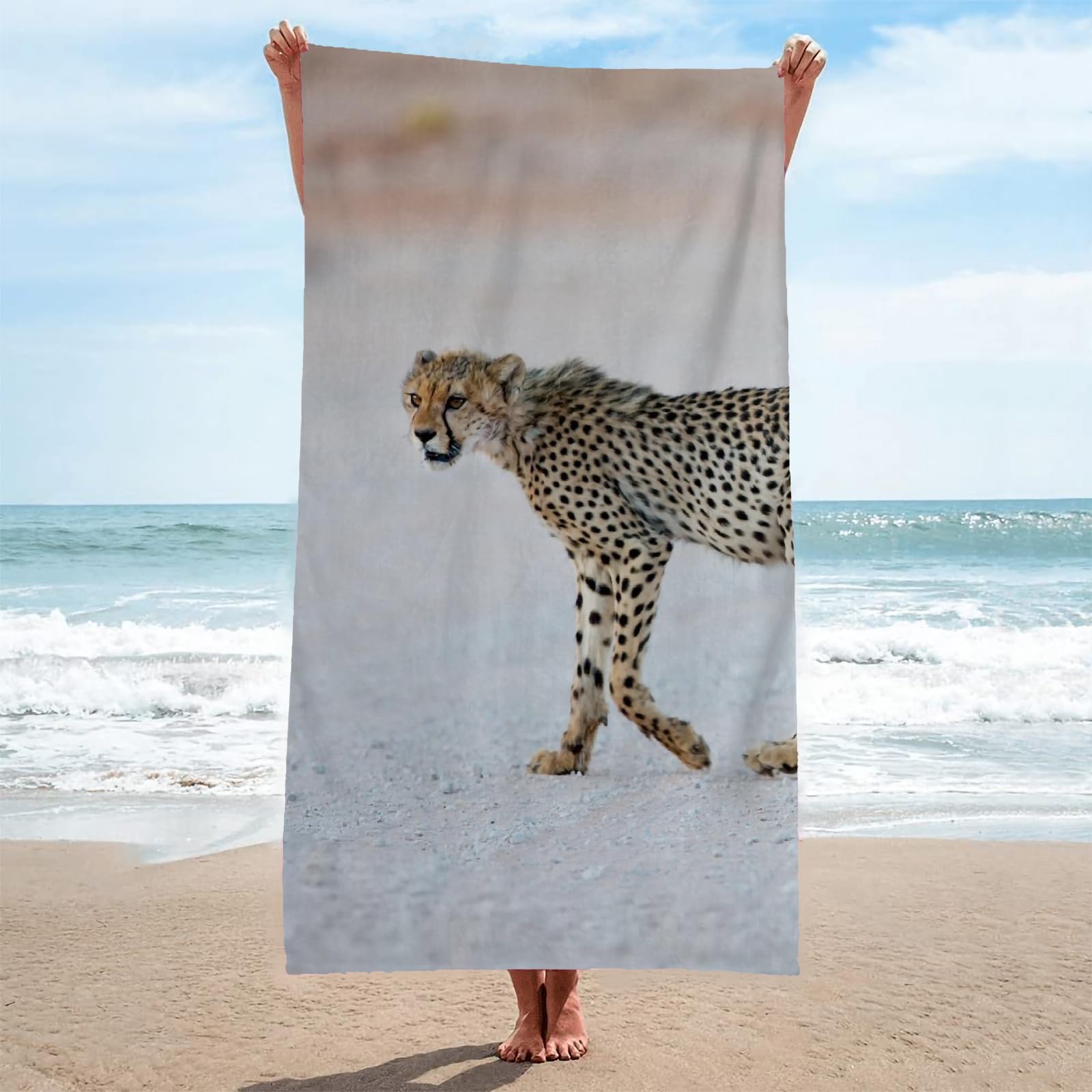 KDFSSIPE Léopard Serviettes De Plage, Serviettes De Bain Léopard KDFSSIPE Léopard Serviettes De Plage, Serviettes De Bain Léopard