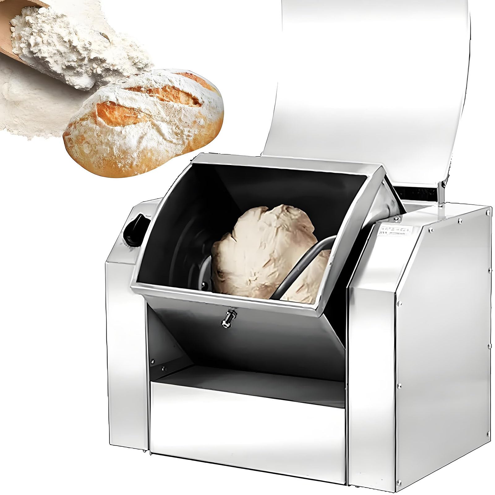 SHENGSHIYU Stand Dough Mixer, 1100w/1500w Stainless Steel Electric Pizza Dough Blender, 3KG, 5KG, 7KG, 8.5KG Professional Dough Mixing Machine, for Pizza Noodles Commercial And Family Use 8.5kg