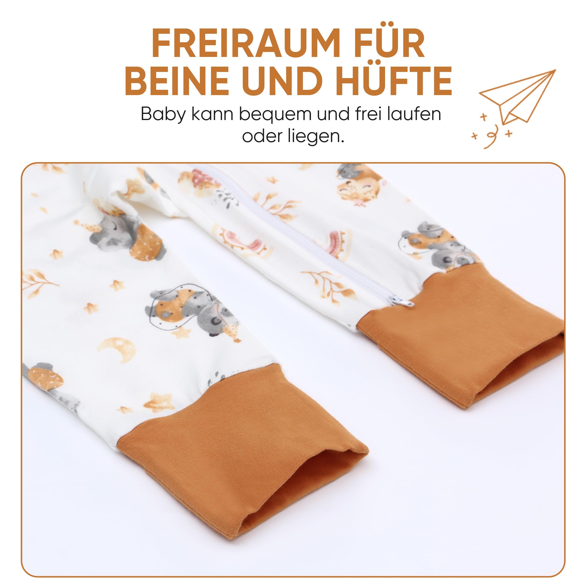 Pack de 3 Pijamas Saco para recién Nacidos, 0,5 TOG, con pies y Mangas, algodón Transpirable. Enterizo Unisex para bebés, Ropa de Manga Larga para bebés, Talla 0-24 Meses