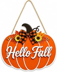 Fall Door Welcome Sign for Home Decor Hanger