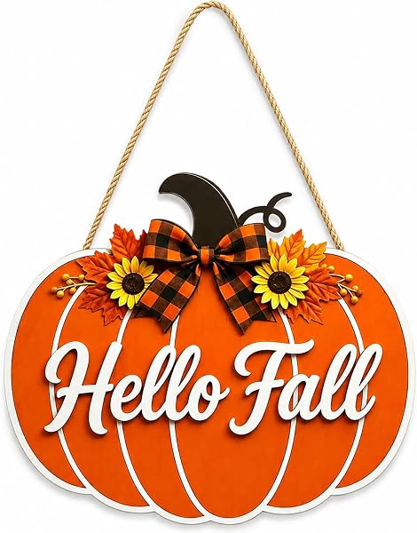 Fall Door Welcome Sign for Home Decor Hanger