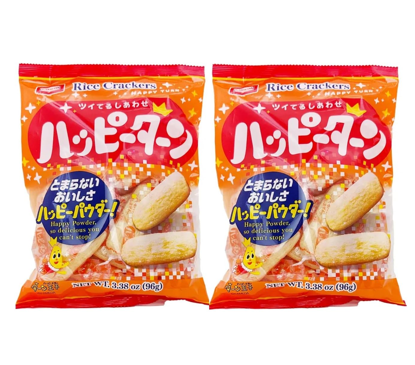 Amazon.com: Happy Turn Rice Crackers, 96 g (3.38 oz) x 2 Packs