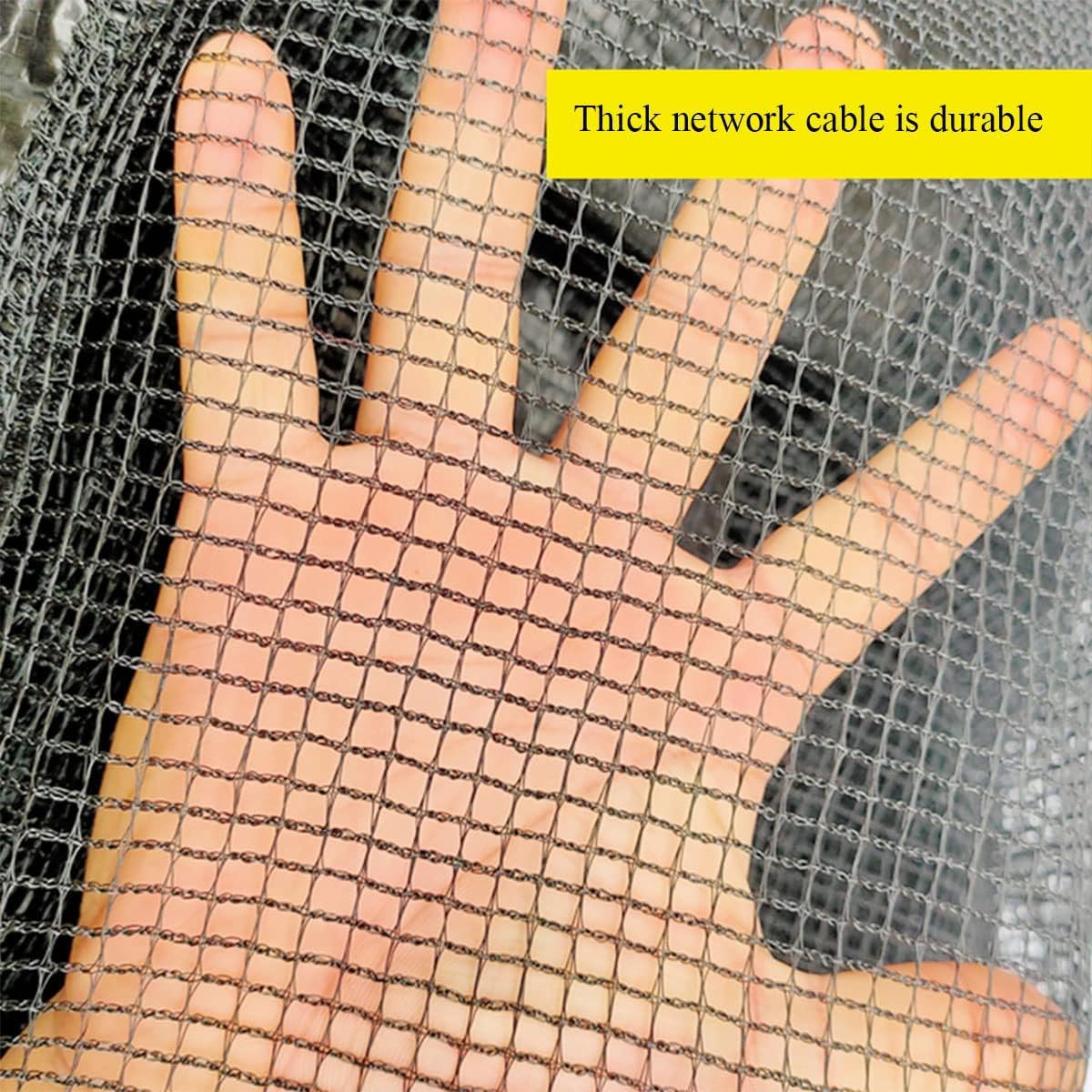 Kids Trampoline Protective Net Nylon Replacement Protective Net Trampoline Accessory 8 Straight Poles UV Resistant PVC Top