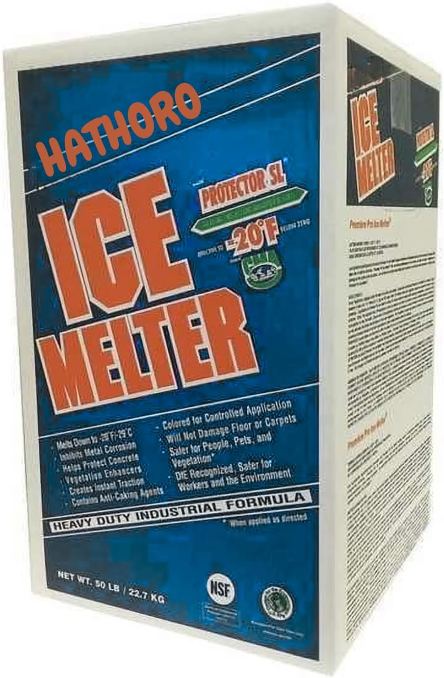Ice and Snow Melter (50 lbs), Fast Acting Granular Ice & Snow Melter | Effective to -20°F, Pink | Safer for Concrete, Plants, Shoes and Metal