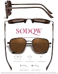 SODQW Tangle Free Aviator Sunglasses for Women Trendy Polarized Sun Glasses for Driving & Traveling