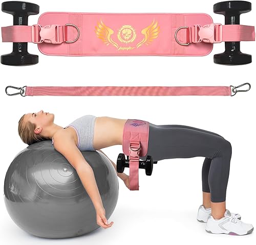 Miniatura 1 de Cinturón de empuje de cadera 2 en 1 para mujeres y hombres  Equipo de entrenamiento de glúteos resistente para ejercicios con mancuernas, pesas