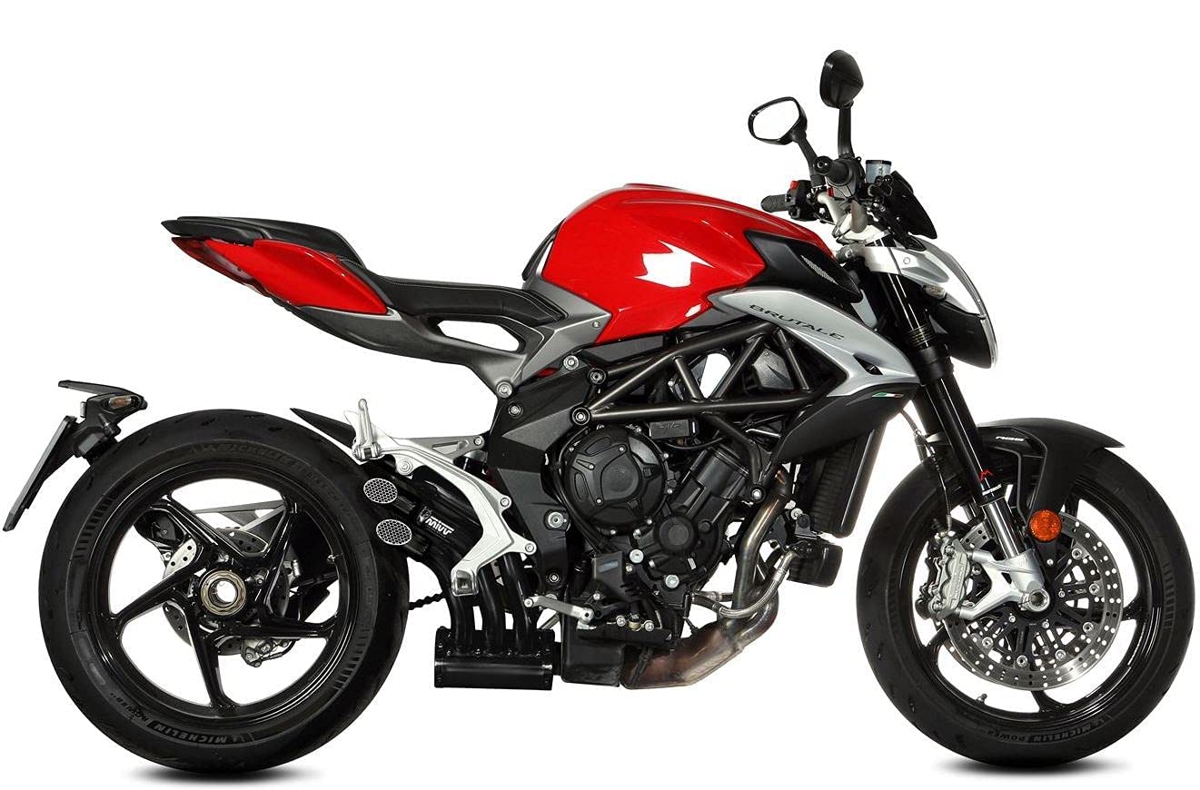 MIVV échappement speed edge inox noir compatible avec mv août brutal 800 rr 2017 2018 2019 2020