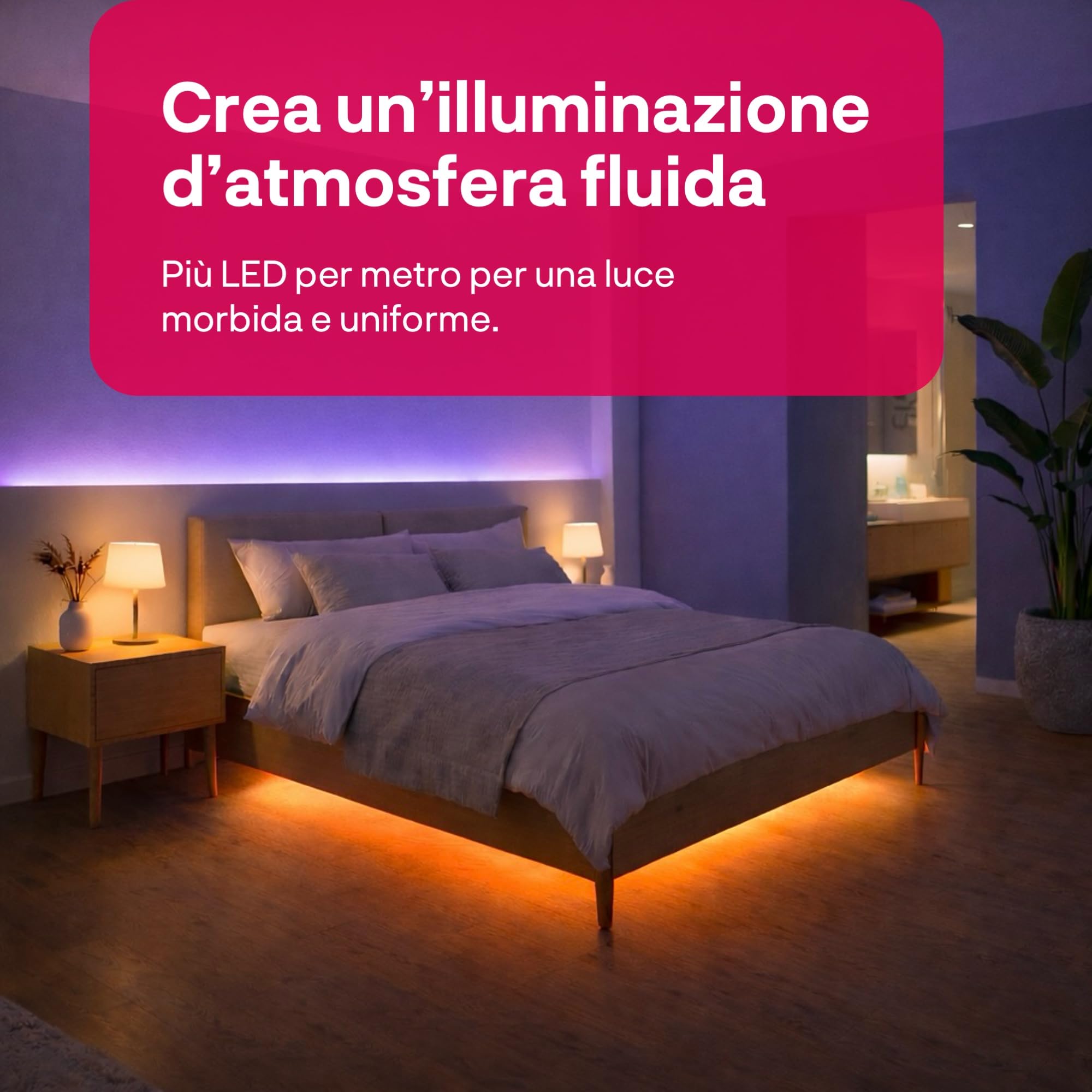 innr Striscia LED Zigbee Smart 3m, Funziona con Hue* & Alexa (hub richiesto), luce RGBW premium, ultra luminosa 2200 lm, illuminazione LED indiretta, dimmerabile, per soggiorno e camera da letto