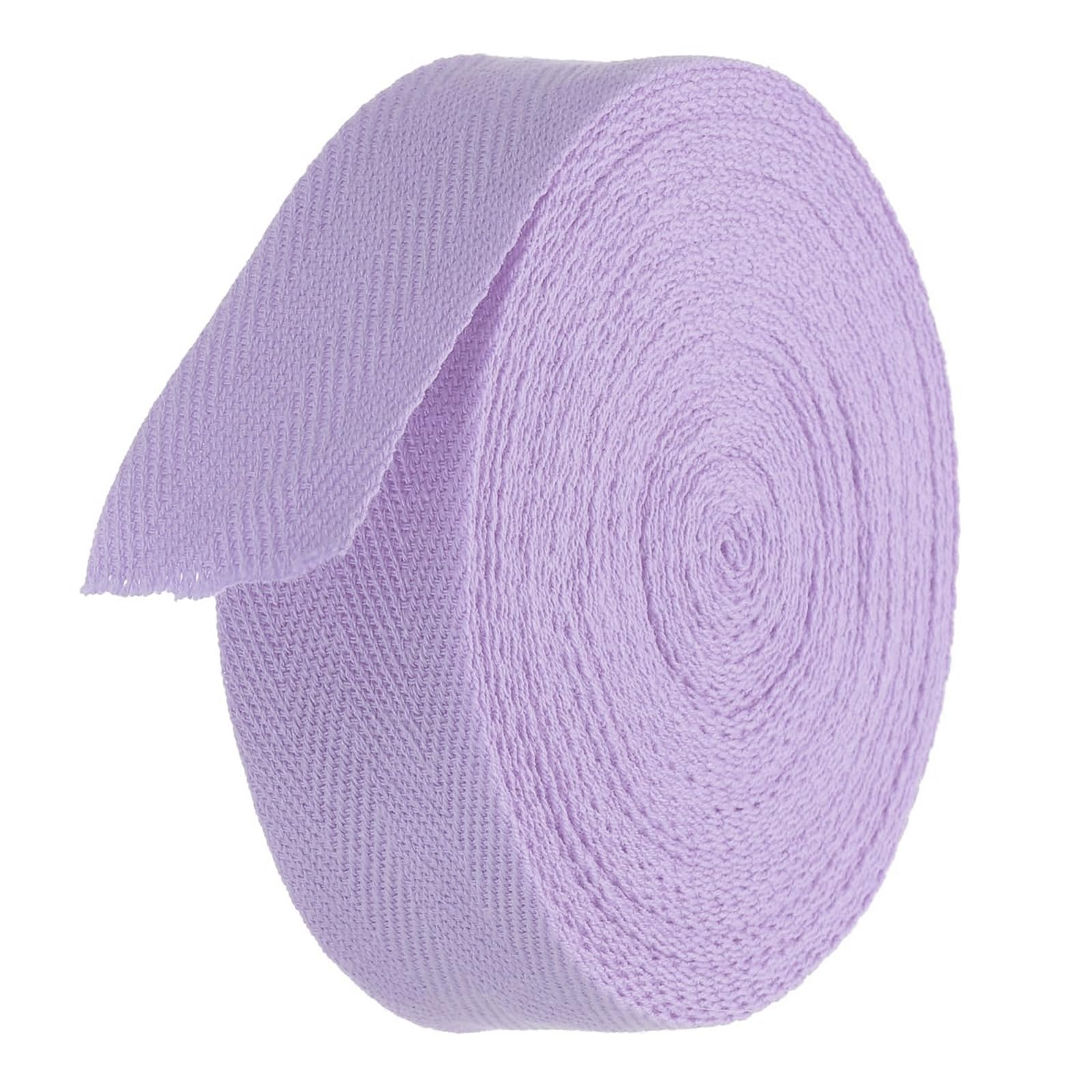 TA-VIGOR Cotton Twill Tape Ribbon 30mm, 10 Yards Bias Binding Tape Bunting Tape Soft Natural Herringbone Webbing Tape Roll for Sewing Dressmaking Gift Wrapping DIY Craft, Light Purple