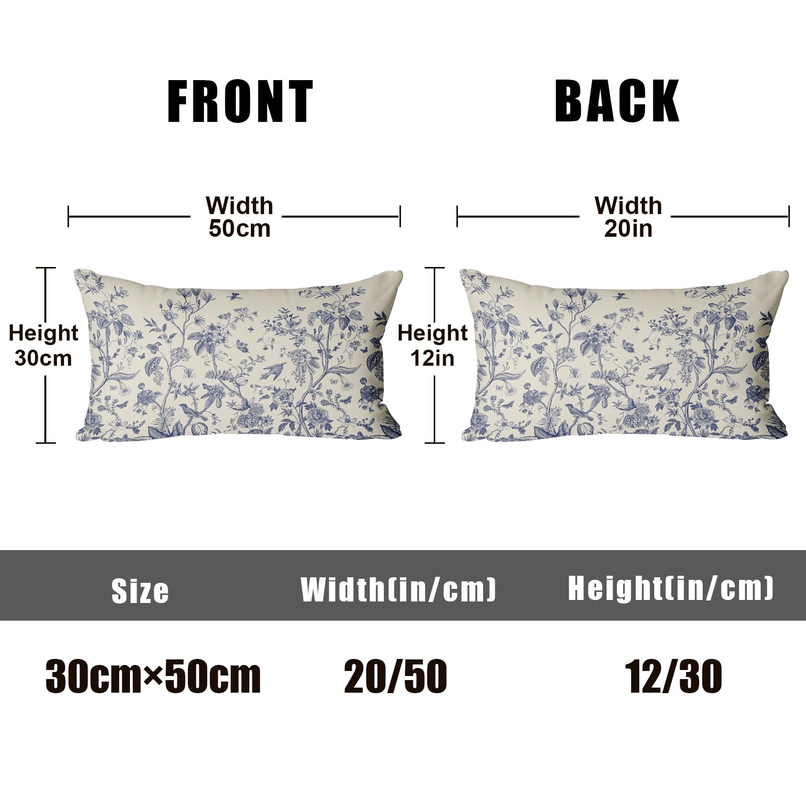 XPHZZL Cushion Covers Set of 2 Pack 30 x 50 cm - Image 2