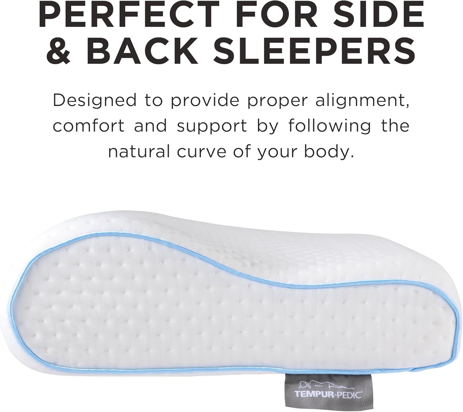 Tempur-Pedic TEMPUR-Neck™ + Cooling Pillow, Standard - Medium Profile - 2-Pack - Image 14