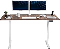 Vista 31 de VIVO DESK-KIT-E2B1B - Escritorio eléctrico de pie con motor doble, ajuste de altura de memoria, serie E2B, marco negro superior negro, DESK-KIT-E2B1B