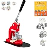 VEVOR Button Maker Machine, 25mm (1 inch) Badge Punch Press Kit, Children DIY Gifts Pin Maker, Button Making Supplies with 500pcs Button Parts & Circle Cutter & Magic Book