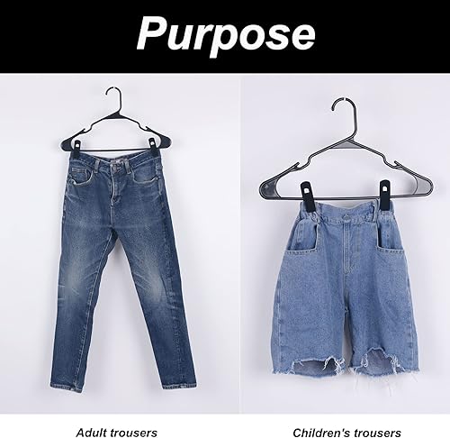 Miniatura 4 de Clips de terciopelo para perchas de terciopelo  24 piezas de clips de terciopelo antideslizantes beige para pantalones de trajes, faldas de trajes,