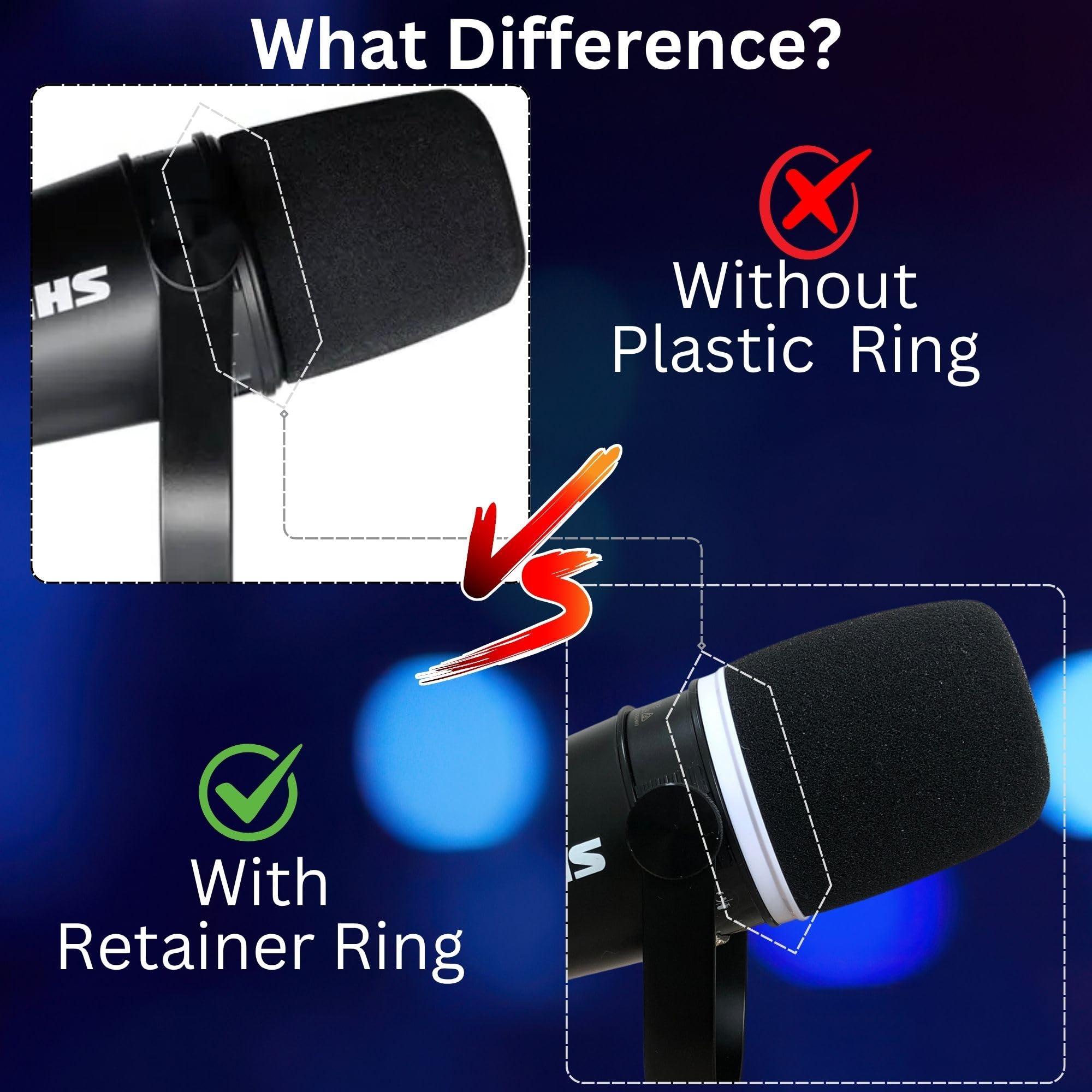 Amazon.com: RhymKawa MV7 Pop Filter Replace for Shure MV7,MV7X