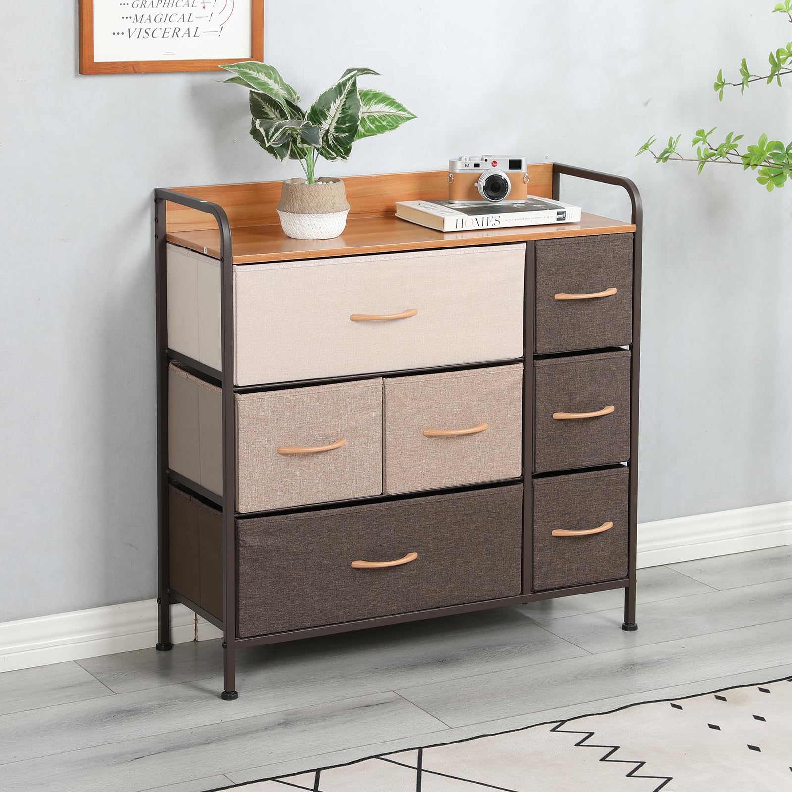 Amazon Brand - Umi Fabric Chest of 7 Drawers Closet Drawer Organizer for Wardrobe Drawer Storage Organizer Chest of Drawers for Closet Living Room Bedroom Storage Organizer Stand Bookself - CLS-001-image-15