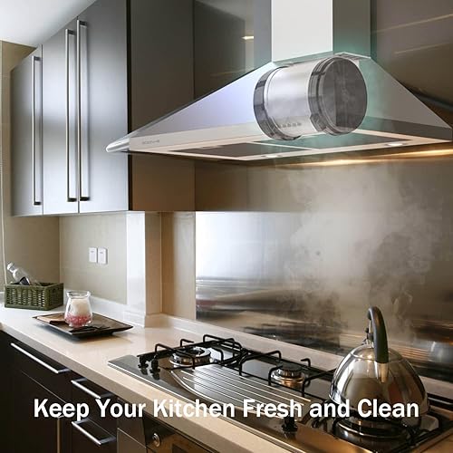 Miniatura 4 de CF001 Filtros de carbón para campana extractora, filtros de carbón de fácil instalación y reemplazo para ventilación sin conductos, filtros de