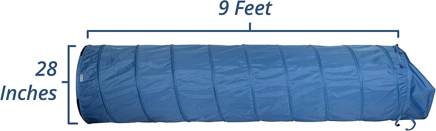 Pacific Play Tents 20515 Kids 9' X 28" Institutional Play Tunnel - Blue : Toys & Games